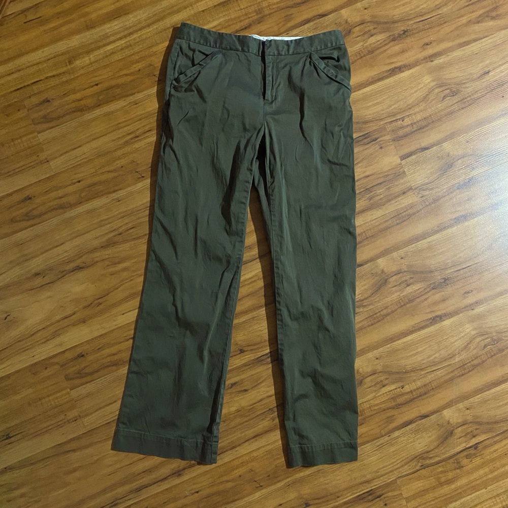 Old Navy Olive Green Straight-Leg Pants